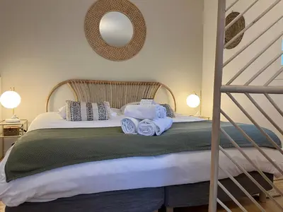 Un ou plusieurs lits dans un hébergement de l'établissement LE NID DES CEDRES - Magnifique Studio terrasse Montplaisir