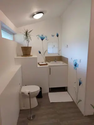 Salle de bains dans l'établissement La cambuse des gones - Gîte 3 chambres