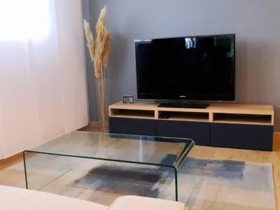Télévision ou salle de divertissement dans l'établissement Petit Paradis Cosy T1 Bis 40m2 Indépendent Studio en Maison avec Jardin & Parking Gratuit