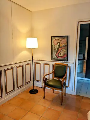 Coin salon dans l'établissement Chambre du Champrenard