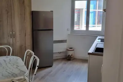 Cuisine ou kitchenette dans l'établissement L'Appart de Villefontaine + Parking gratuit à proximité