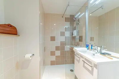Salle de bains dans l'établissement Montempô Appart'hôtel Lyon Viviani