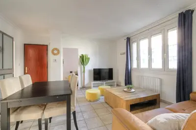 Coin salon dans l'établissement Le spacieux idéal séjour pro ou week-end famille
