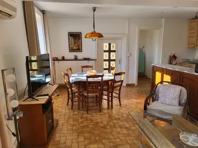 Cuisine ou kitchenette dans l'établissement Gite la ferme des maraîchers