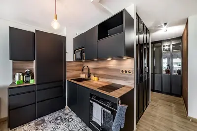 Cuisine ou kitchenette dans l'établissement All in Lyon | Studio chic & parking