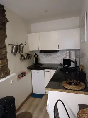 Cuisine ou kitchenette dans l'établissement Studio jazz