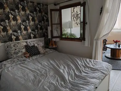Un ou plusieurs lits dans un hébergement de l'établissement Lyon:superbe canut duplex périmètre Unesco