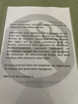 Plan de l'établissement Zola