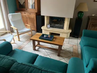 Coin salon dans l'établissement La Maison des Palombes