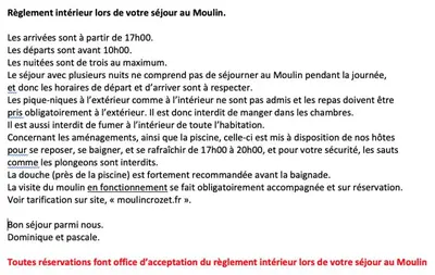 Plan de l'établissement MOULIN CROZET