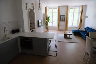 Cuisine ou kitchenette dans l'établissement Appartement de beau standing
