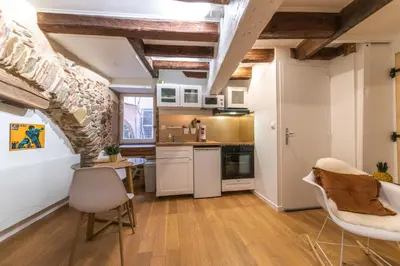 Cuisine ou kitchenette dans l'établissement Cosylocation - Chaleureux - Hypercentre