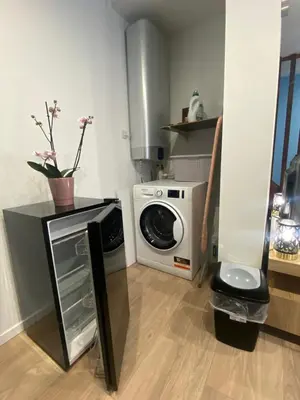 Cuisine ou kitchenette dans l'établissement Petit château
