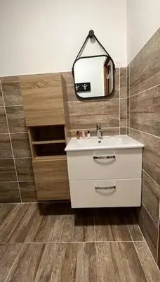 Salle de bains dans l'établissement Superbe appartement à 15 min de Lyon