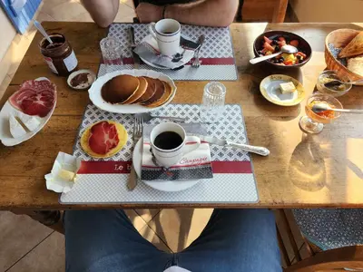 Nourriture dans le B&B/chambre d'hôtes ou à proximité