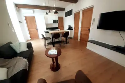 Télévision ou salle de divertissement dans l'établissement Classé 4 étoiles - Cybèle - Centre ville 2 Chambres, cour privative et Garage